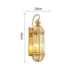 lampe murale extérieure or transparent classique éclairage moderne led jardin vintage hydrofuge