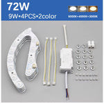 Module LED blanc moderne 72W 96W aimants remote control tricolore 220V