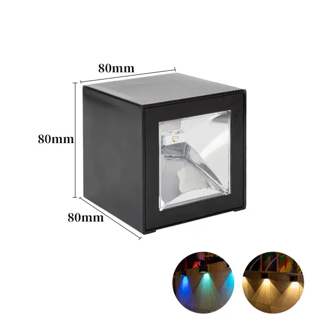 applique murale solaire led impermepable ip65 exterieur jardin contemporain noir mat fixe vis