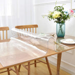 nappe table transparente pvc imperméable résistante chaleur salle manger