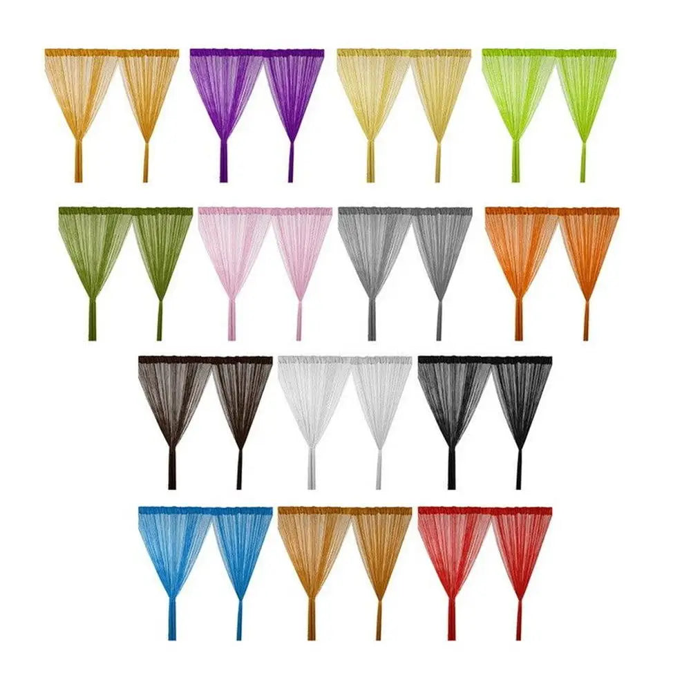 rideaux franges rouge noir blanc beige translucides bohème fixations supérieures ciseaux