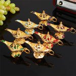 lampe aladdin miniature ornement métal oriental floral suspendue décoration maison