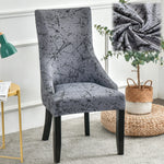 housse chaise velours extensible imprimé floral fauteuil salle manger moderne décoration