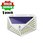 lampe murale solaire 106 led ip65 moderne clips noir abs