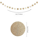 décoration festive guirlande cercles or paillettes mariage anniversaire confettis élégants scintillants table mur