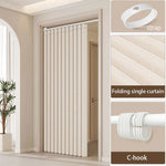 rideau plissé polyester beige clair texture lin moderne opacité pliable sans perçage chambre cuisine
