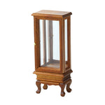 meubles miniatures classiques vintage marron clair blanc rouge orange vitre transparente tiroirs portes étagères