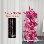 décoration mariage romantique roses artificielles colonnes florales bienvenue panel bienvenue