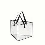 sac rangement transparent multi usages poignées noires vêtements moderne pratique