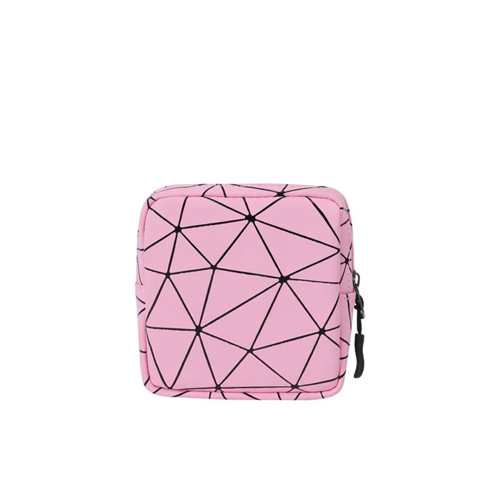 sac rangement réutilisable polyester rose noir blanc moderne mignon dessins animaux crèmes pinceau boîte