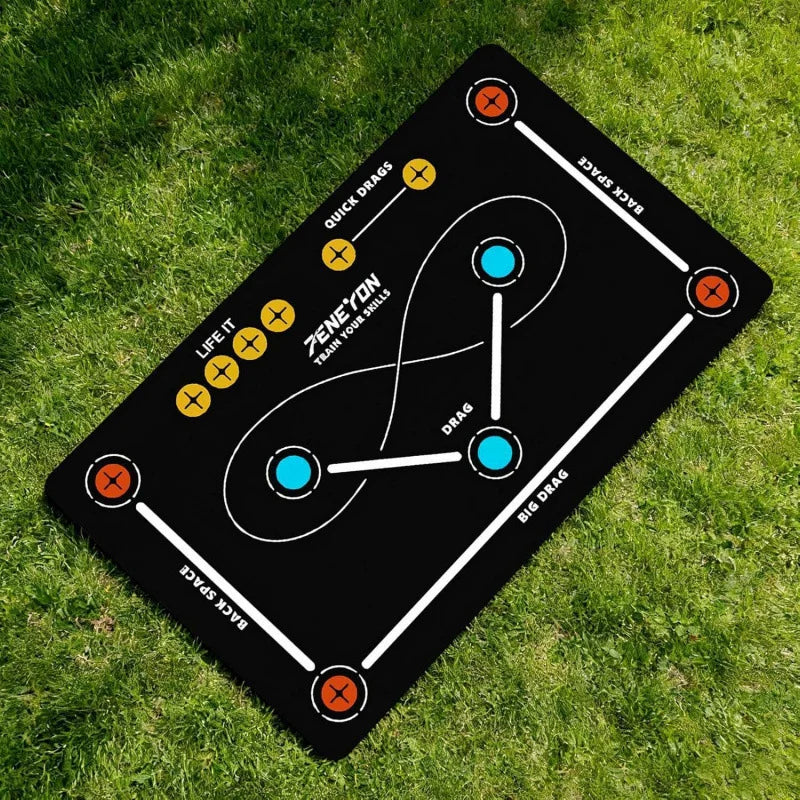 tapis sport graphique adhésif noir vert gris résistant anti dérapant moderne