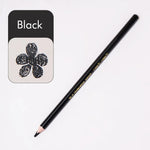crayons sous glaçe 12 couleurs noires blanches bleues vertes orangées rouges marrons grises roses