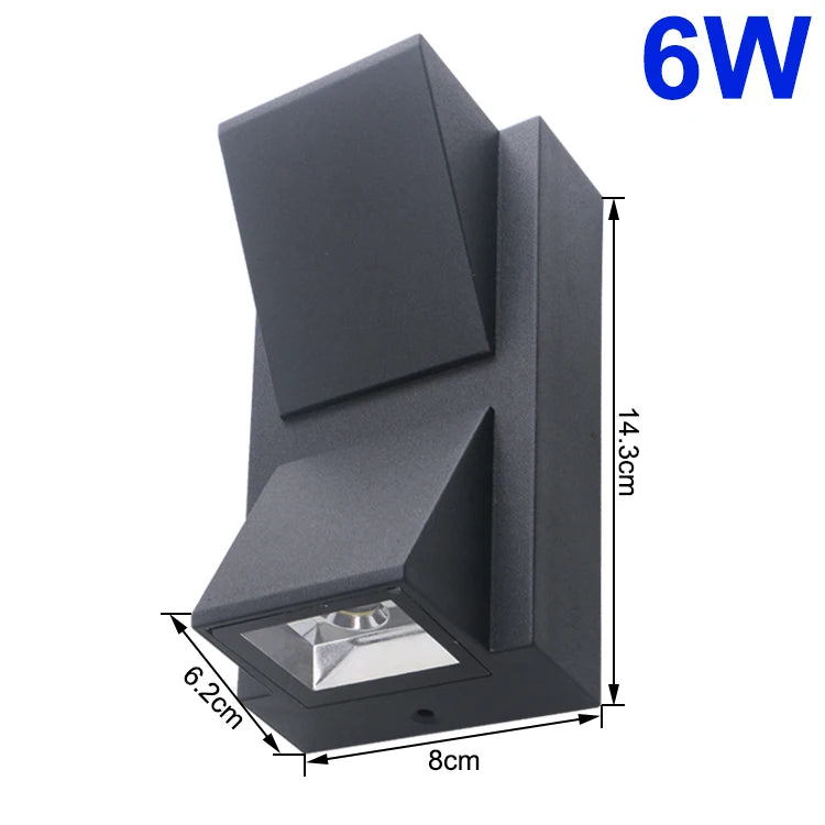 lampes murales led modernes noires 3w 6w 3000k 6500k geometriques chambre salon entrée