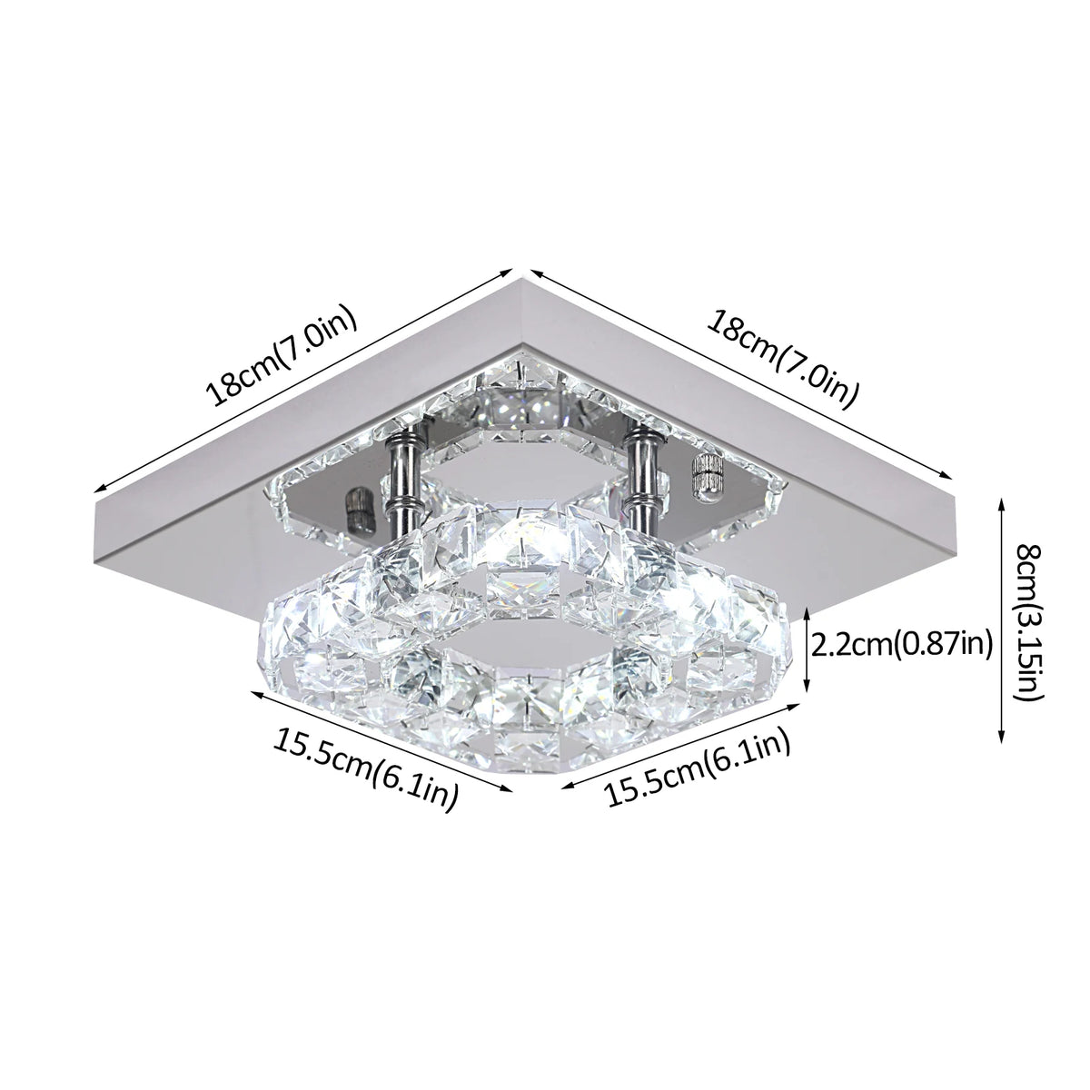 lampe suspendue cristal moderne élégant luminaire led transparent salon chambre salon luxe