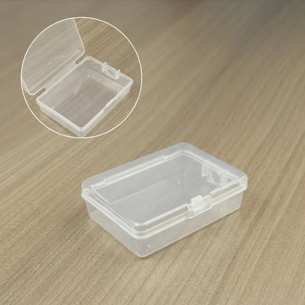 boîtes rangement transparentes couture clips vis boucles ruban aiguilles poignées pratiques fonctionnelles