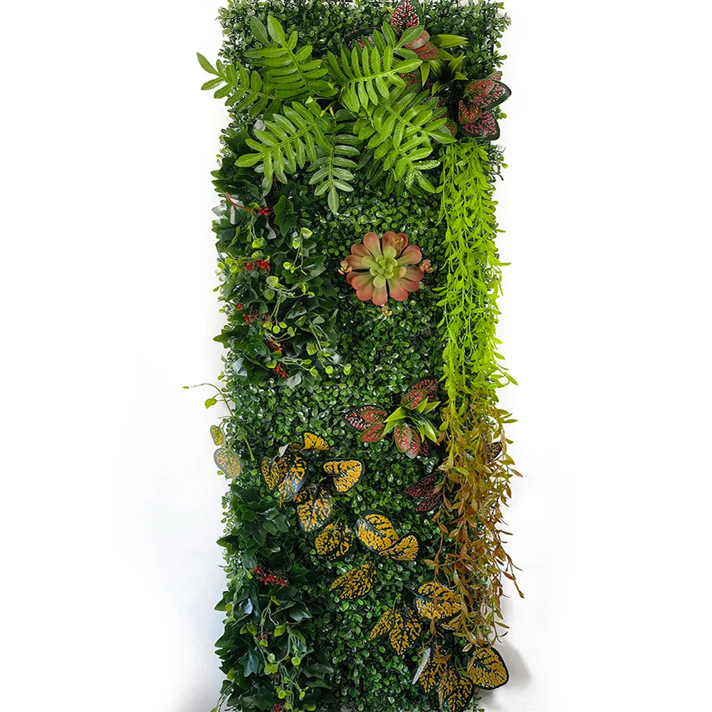 panneau végétal mural plante artificielle herbe décorative jardin extérieur moderne vert rouge blanc