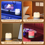 lampe chevet tactile rechargeable blanc moderne 16 couleurs changement télécommande(rgb) chambre coucher led