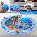 tapis gonflable d'eau chat chien jouet interactif pompe motif marin