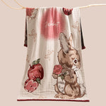 serviette bain coton biologique noël dessin animé moderne rectangle opaque lavable machine haute absorption