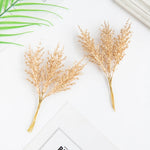 plumes séchées décoratives dorées argentées blanches rose pâle gris mariage fête maison rustique