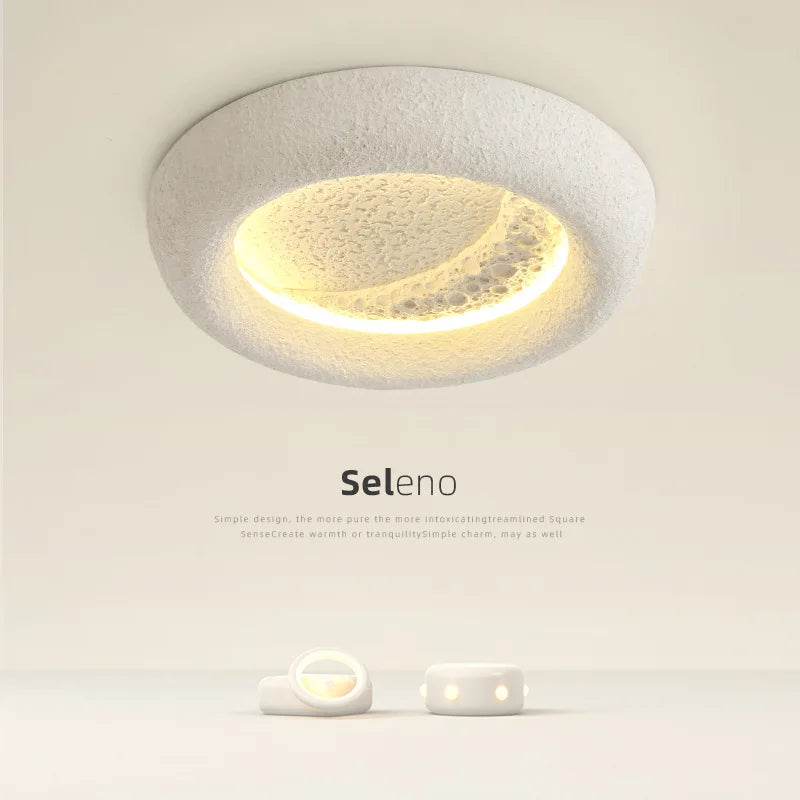 lampe led moderne blanche texturée aspect pierre minimaliste chambre salon