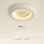 lampe led moderne blanche texturée aspect pierre minimaliste chambre salon