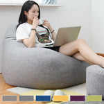 coussin ovoïde gris jaune moderne poignée tissu coton lavage machine