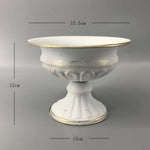 vase blanc or floral texture classique deco table anniversaire mariage