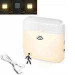 lampe nuit led détecteur mouvement rechargeable usb blanc moderne adhésif