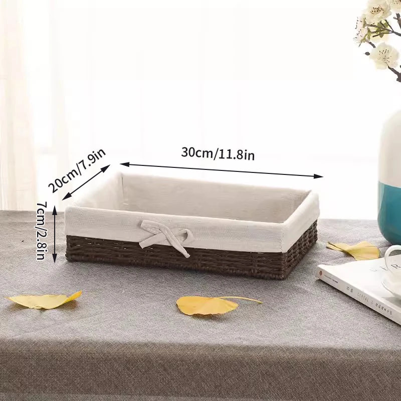 paniers rangement tissus corde tressée boho chic naturel beige écologique rustique