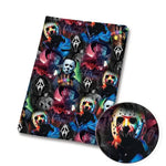 tapis halloween multicolore motifs horreur moderne graphique tissu polyester coton imprimé