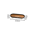 plateau ovale moderne plateau rangement métal couleur beige doré matériau mat opacité vis dorées
