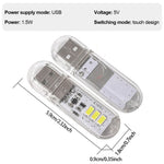 lampe led rechargeable moderne compact adhésif usb tactile 20led blanc rouge vert bleu transparent