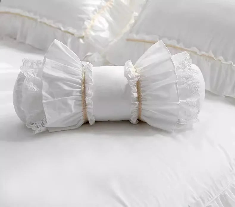 coussin vintage dentelle blanche rose beige gris opacité anti décubitus amovible lavable invisible zipper