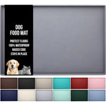 tapis silicone gris nourriture chien chat antidérapant rebord points relief