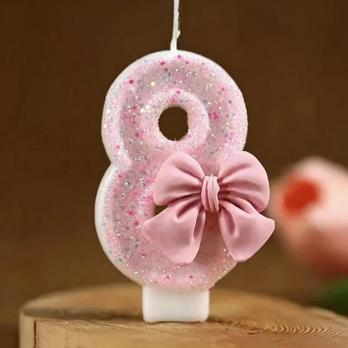 décoration anniversaire fille bougie chiffre rose pailletée brillante festive numérotée