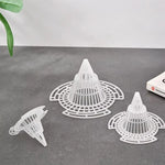 filtre drainage blanc perforations conique ventile racines anti pourriture plastique durable réutilisable moderne basse