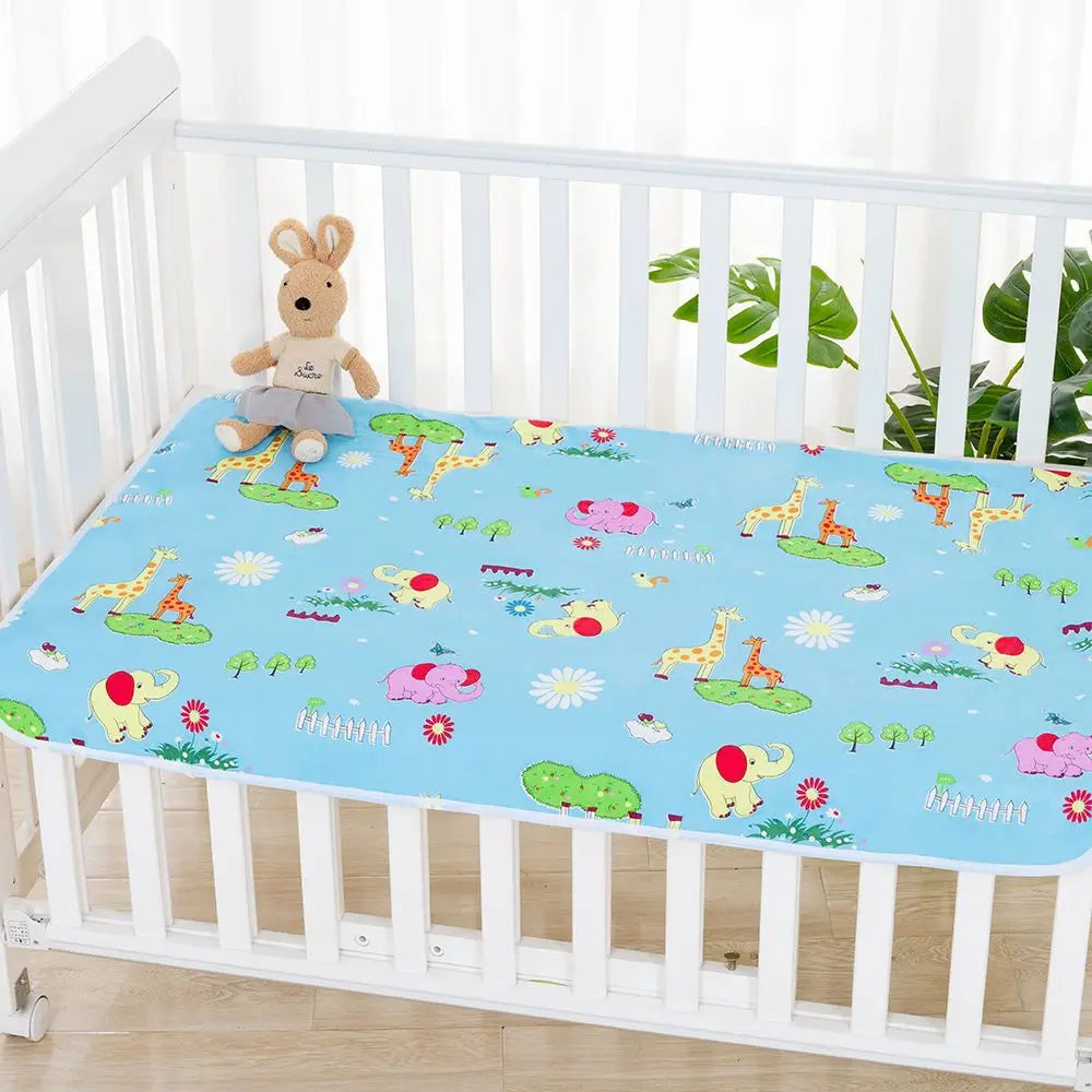 matelas langer réutilisable bébé drap lit animaux dessin animé portable changer tapis station bleu