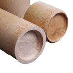 pots thé bambou traditionnels rayures horizontales naturel beige clair rangement maison cadeau