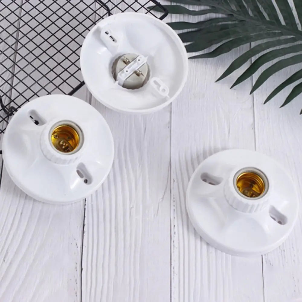socle ampoule blanc moderne rainuré fixations e27 led base lampe
