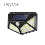 lampe solaire led 100 diodes détecteur mouvement moderne extérieure jardin noir blanc