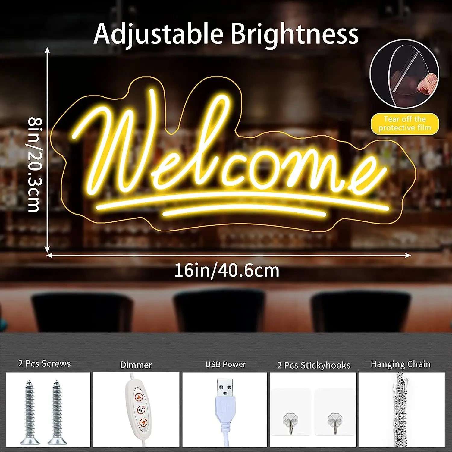 Détail de l'enseigne néon LED montrant les bandes en silicone flexible et l'acrylique