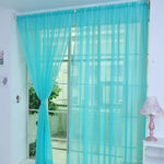 rideaux translucides modernes polyester rose blanc rouge bleu orange fenetre plate 100x200cm