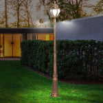poteau lumière vintage noir bronze floralextérieur éclairage public ip65 led ac 110240v