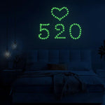 sticker lumineux étoiles vert fluo moderne adhésif chambre enfant décoration mur pièce
