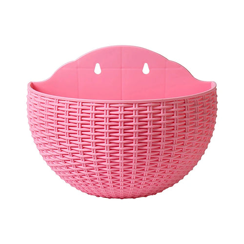 panier suspendu tressé moderne blanc rouge noir vert rose marron clips drainageextérieur