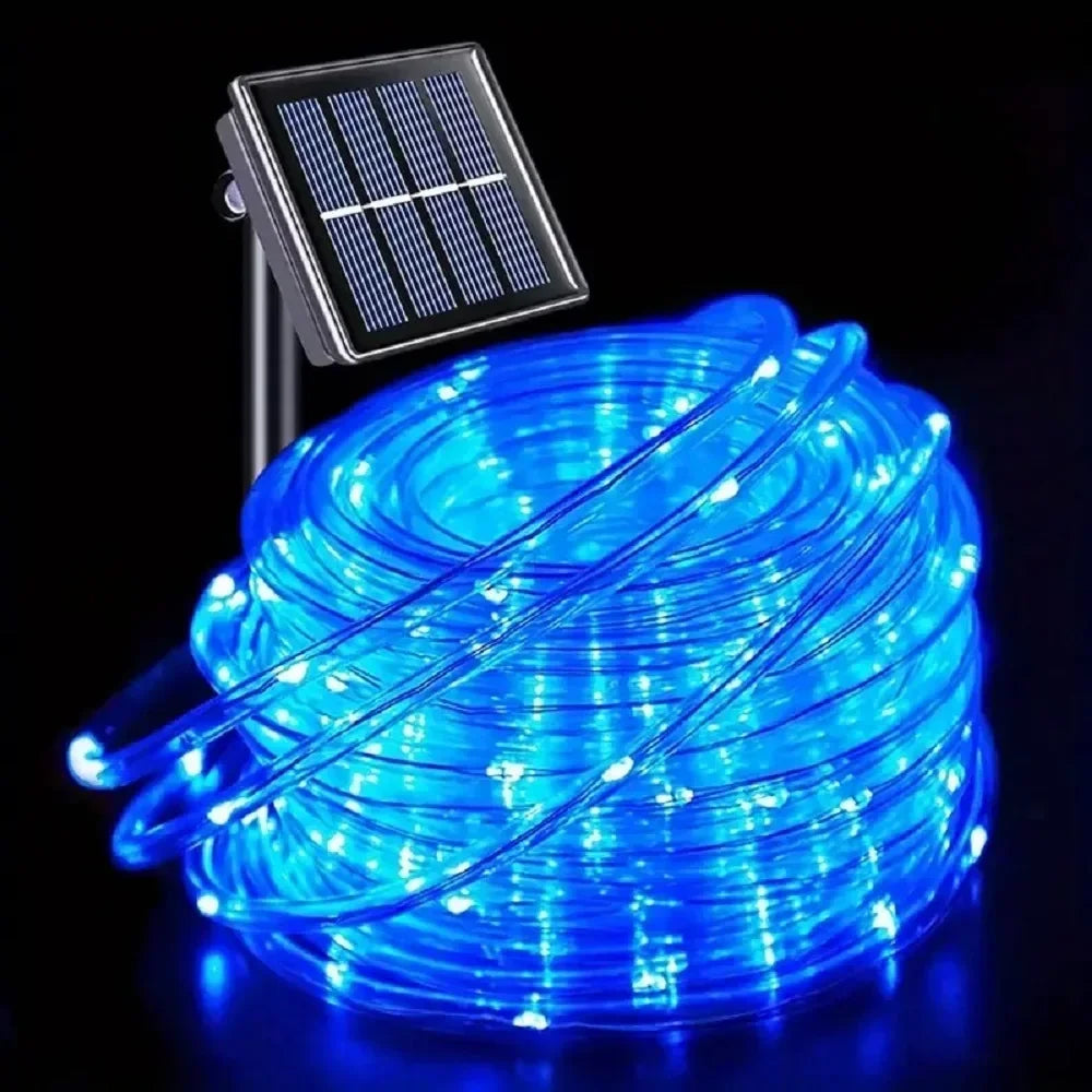 guirlande lumineuse solaire multicolore extérieure moderne 5m 10m jardin