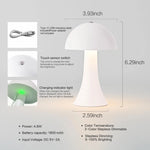 lampe table led rechargeable tactile chambre blanc moderne minimaliste