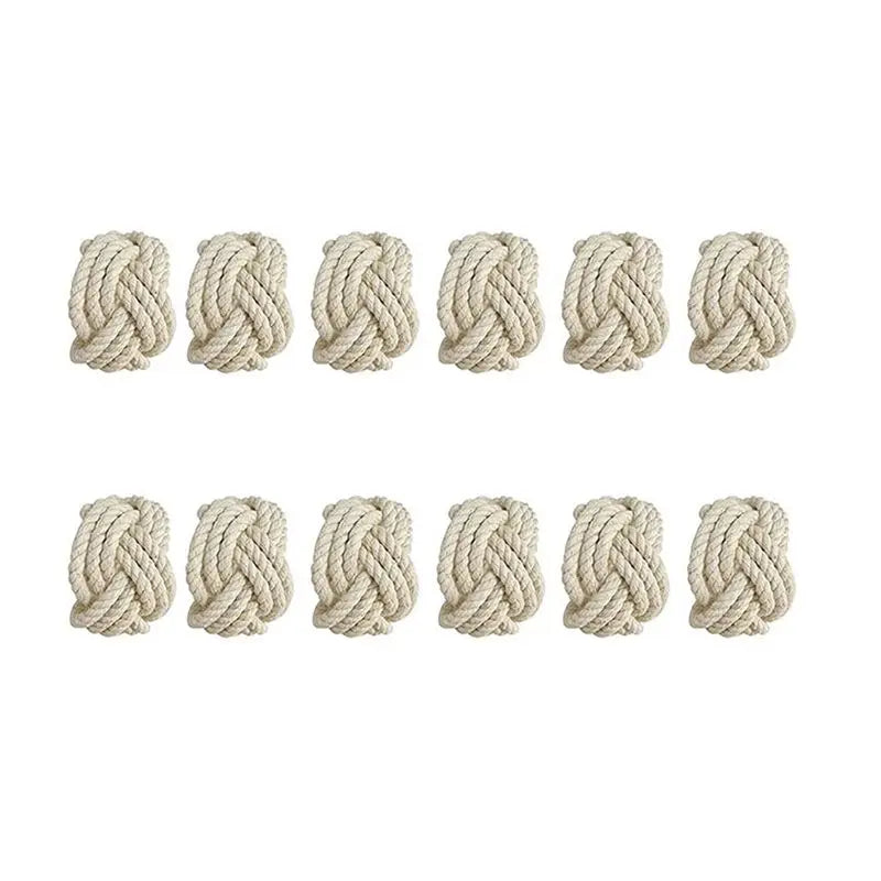 anneaux serviette corde coton rustique set 36 beige clair tressée opacité marine