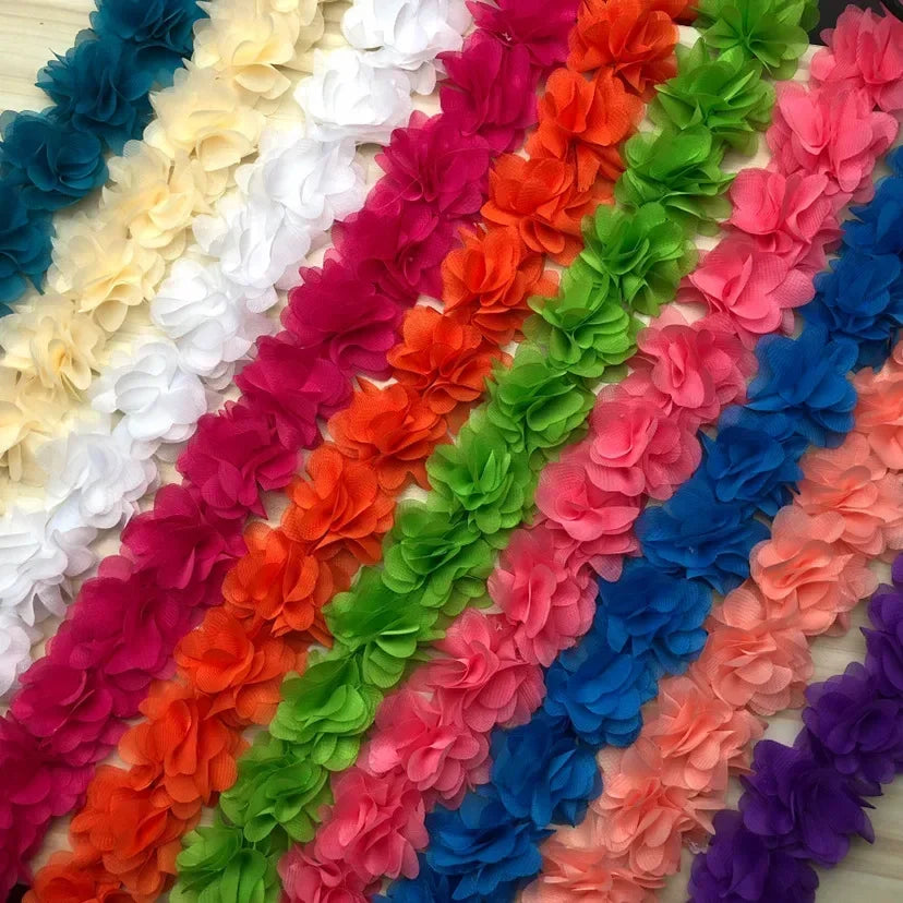 tissu dentelle fleurs ruban décor festif opac opaque organza écolo soluble gros